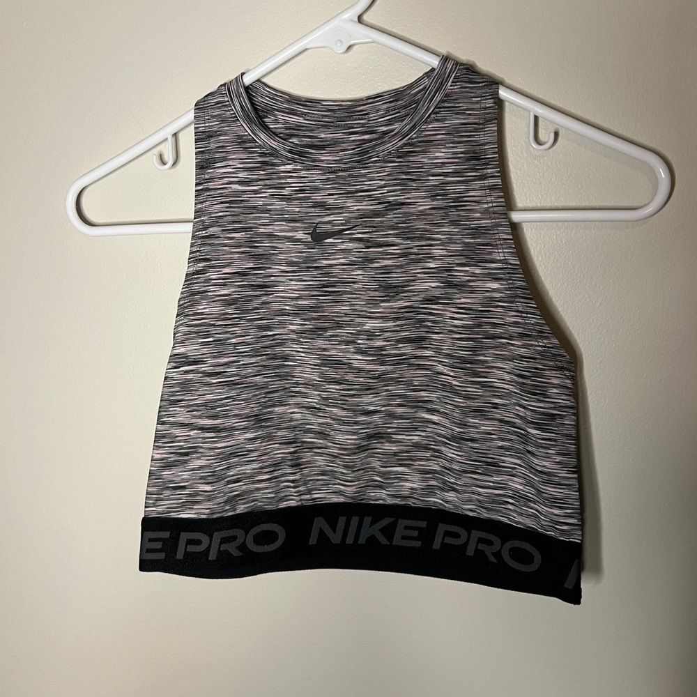 Size S Nike pro tank top gym black and white classic neutral women's athletic